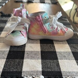 Cat & Jack Kids Tie-Dye High-Top Sneakers - Pink, Blue, Yellow